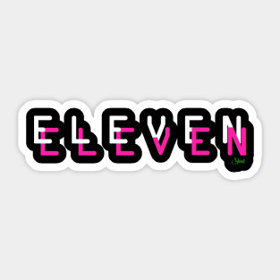 Eleven Eleven Pink 2 Sticker